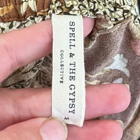 Spell & The Gypsy Collective Women's Size M Bianca Floral Wide Leg Pull On Pants - Picture 4 of 15